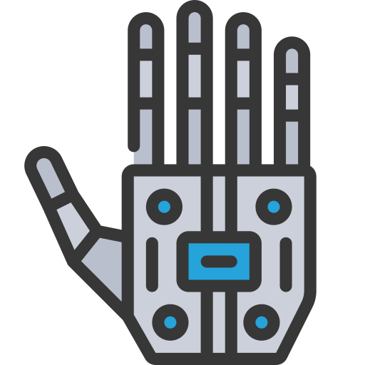 mano robot icono gratis