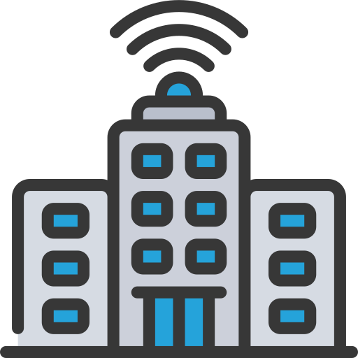 ciudad inteligente icono gratis