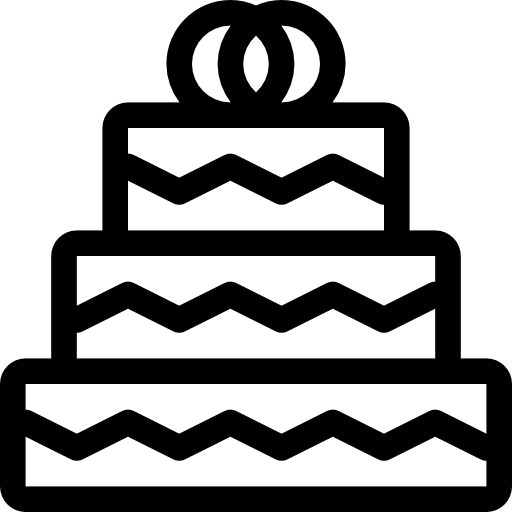 pastel de boda icono gratis