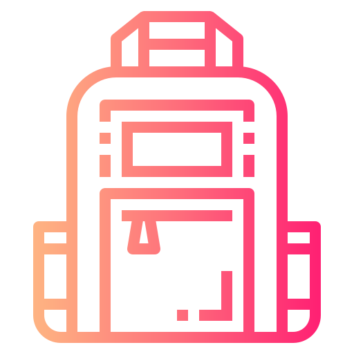 bolsa para la escuela icono gratis