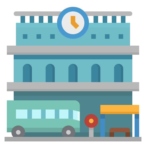 Bus stop free icon