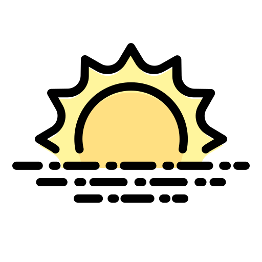 puesta de sol icono gratis