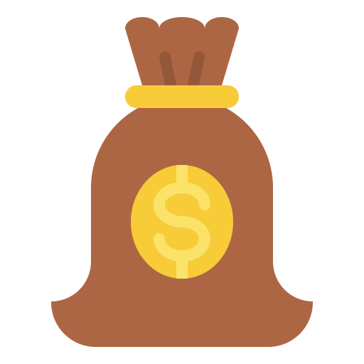 sac d'argent Icône gratuit