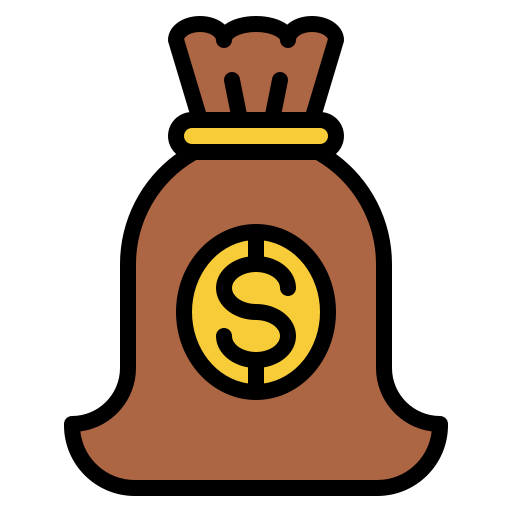 bolsa de dinero icono gratis