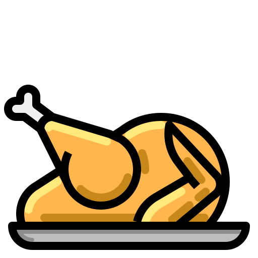 Roasted Chicken PMICON Lineal Color Icon