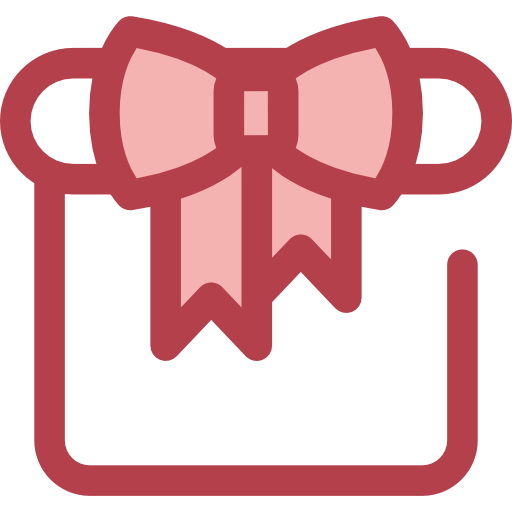 Gift Monochrome Red icon