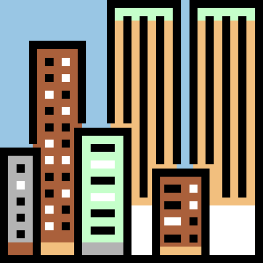 paisaje urbano icono gratis