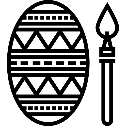 huevo de pascua icono gratis