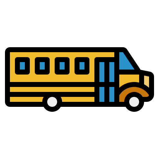 School bus Ultimatearm Lineal Color icon