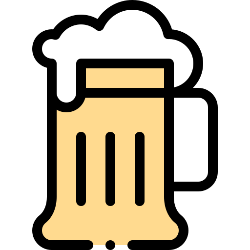 Beer Detailed Rounded Lineal color icon