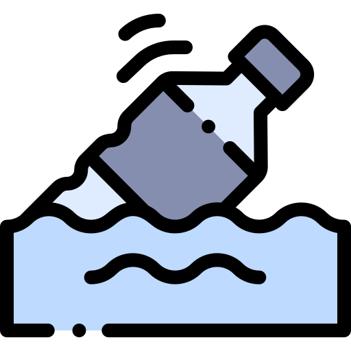 Water pollution Detailed Rounded Lineal color icon