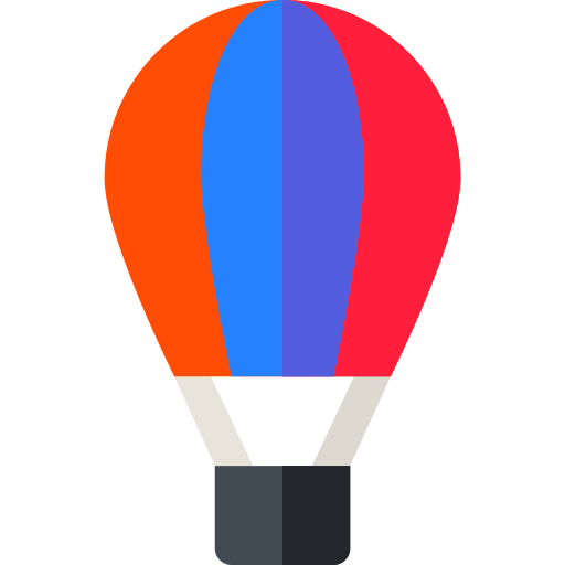 Hot air balloon Basic Rounded Flat icon