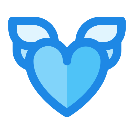 Heart wings free icon