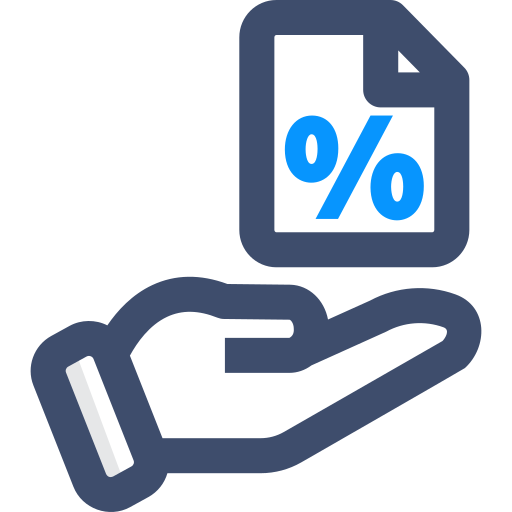 Percentage free icon Percentage free icon