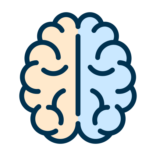 Brain organ Generic Outline Color icon