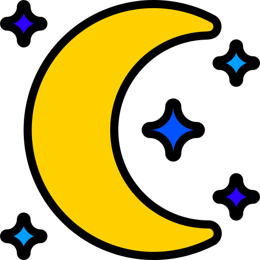 Night Generic Outline Color icon