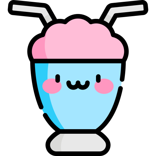 Milkshake Kawaii Lineal color icon