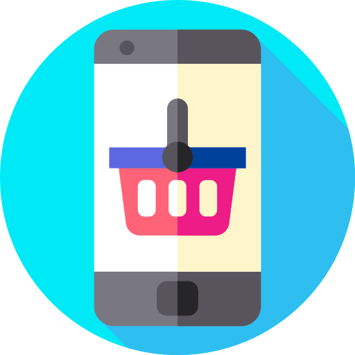 Mobile shopping - free icon