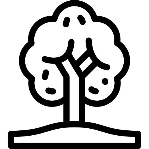 Tree Detailed Rounded Lineal Icon