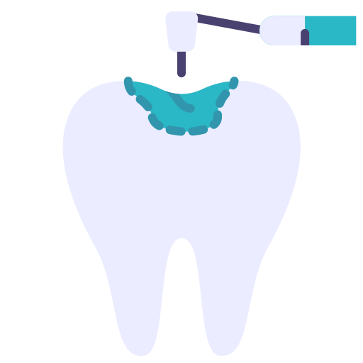 relleno de dientes icono gratis