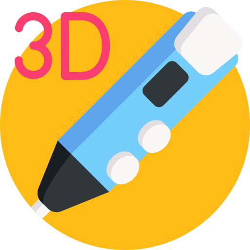 pluma 3d icono gratis