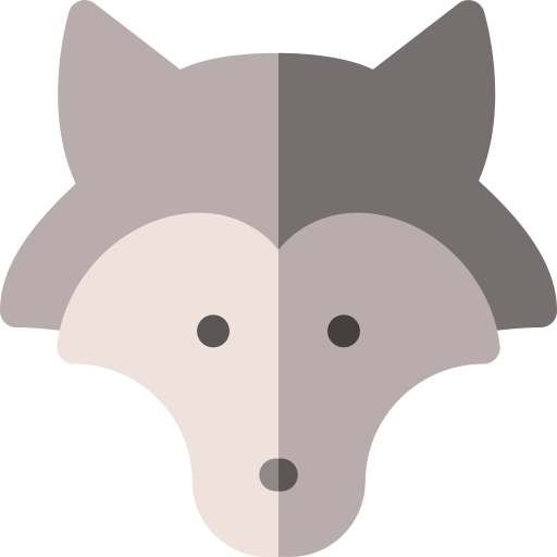 Wolf Basic Rounded Flat icon