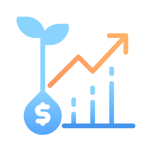 gráfico de crecimiento icono gratis