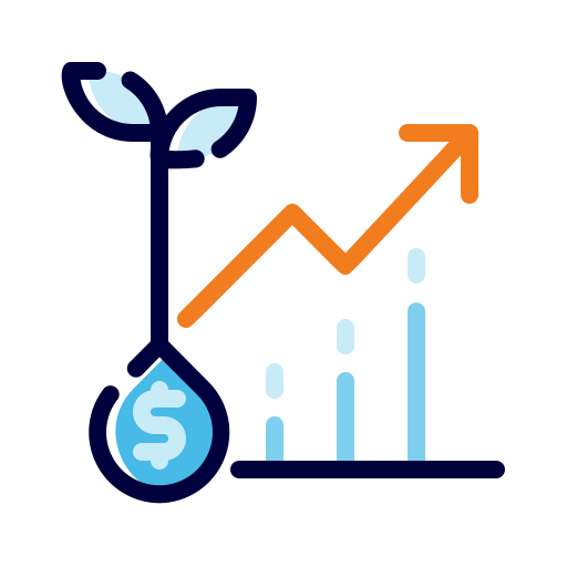 gráfico de crecimiento icono gratis