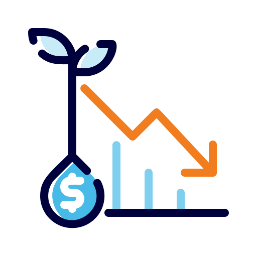 pérdida de dinero icono gratis
