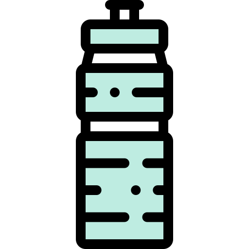 Water bottle Detailed Rounded Lineal color icon