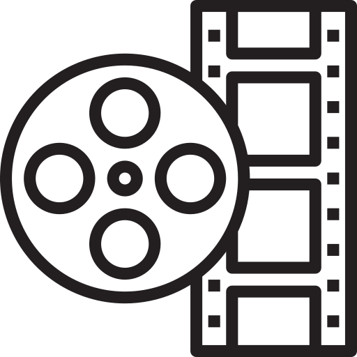 película de video icono gratis