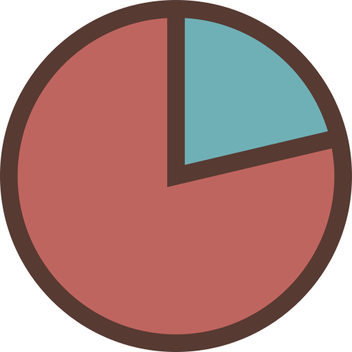 Gráfico circular icono gratis