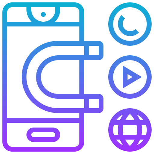 medios de comunicación social icono gratis
