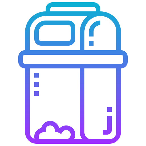 Trash bin Meticulous Gradient icon