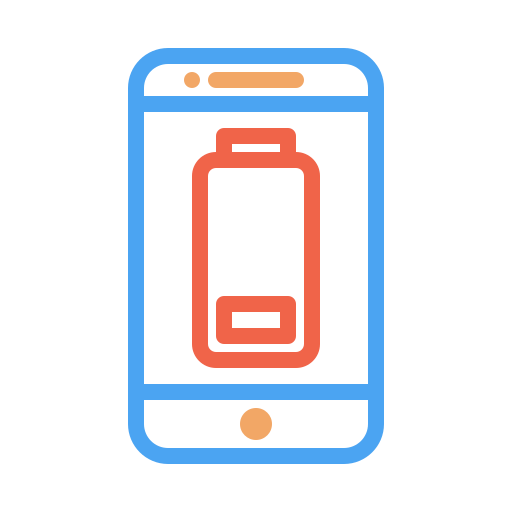 bajo nivel de batería icono gratis