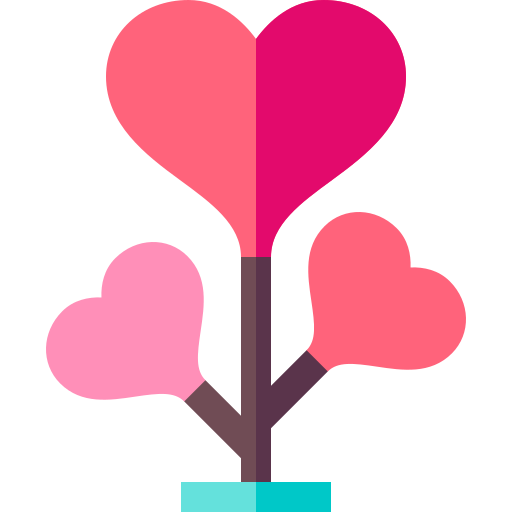 arbol del amor icono gratis