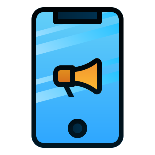 Mobile marketing free icon