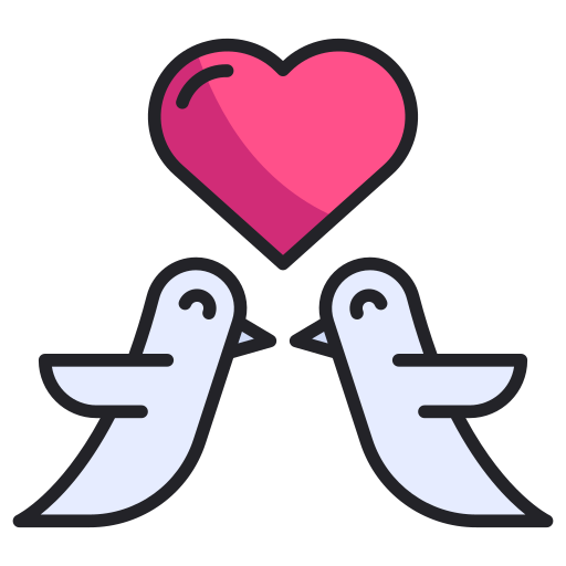 Love birds Generic Outline Color icon