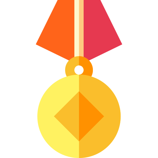 Medal Basic Straight Flat Icon