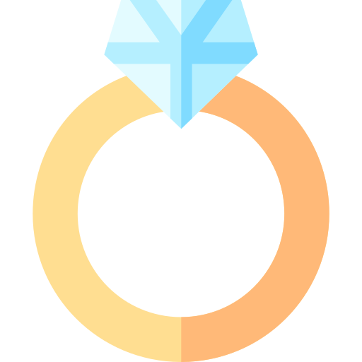 Engagement ring Basic Straight Flat icon