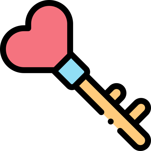 llave de amor icono gratis