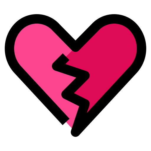 Broken heart free icon Broken heart free icon