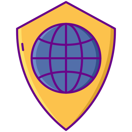 Global security Flaticons Lineal Color icon