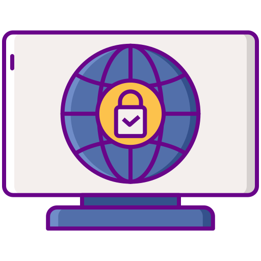 seguridad de internet icono gratis