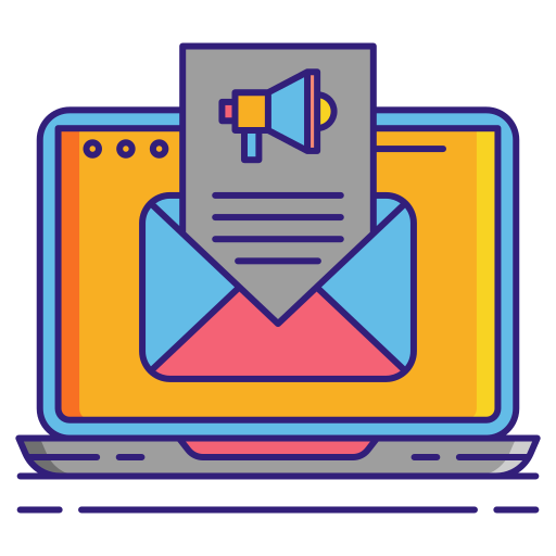 Email marketing Flaticons Lineal Color icon