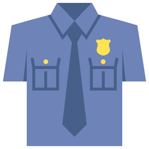 uniforme de policia animado