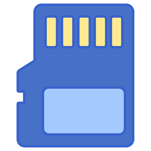 microsd card icon blue