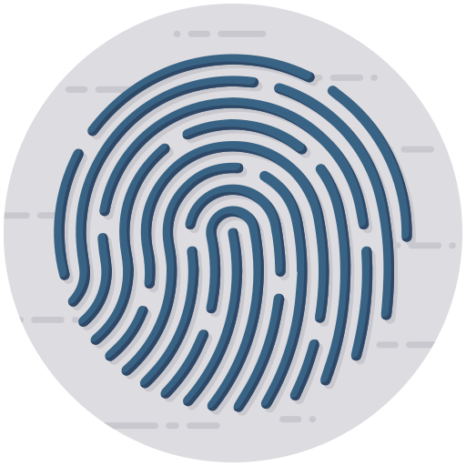 huella dactilar icono gratis