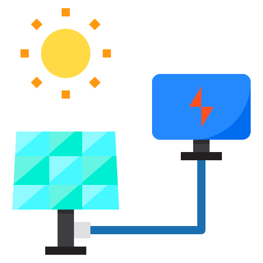 energía solar icono gratis