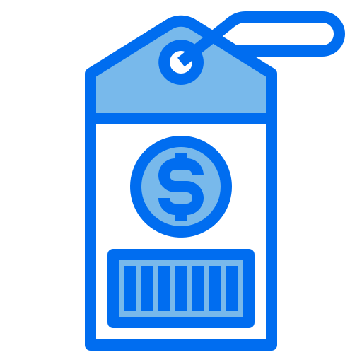 Price label Payungkead Blue icon